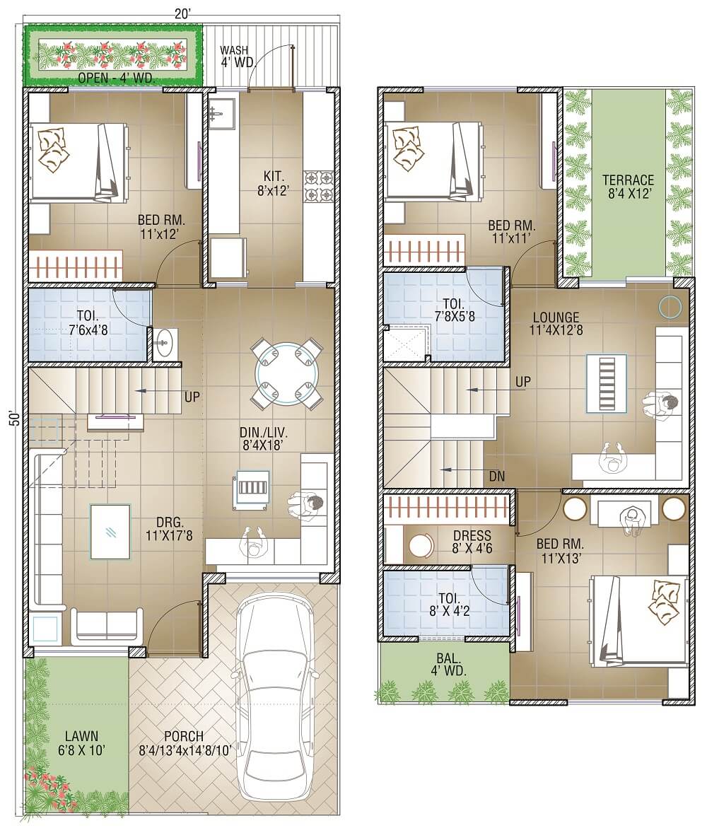 Floor plan - casa greens2 - indore property