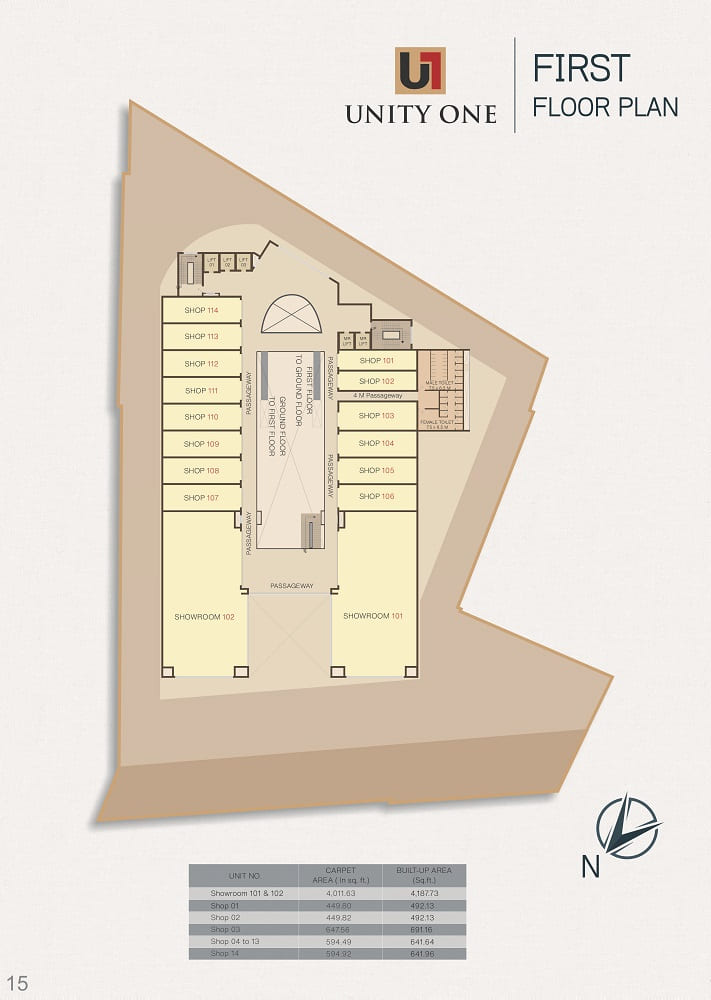 Unity One First Floor Plan